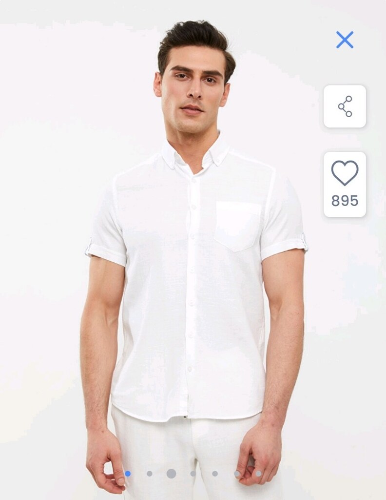 Lcwaikiki marka slim fit kısa kollu erkek gömlek - 3