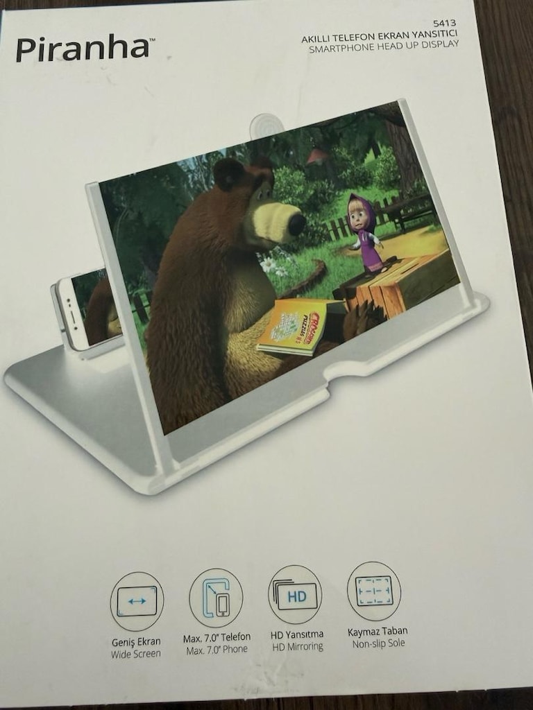 Piranha 5413 Akıllı Telefon Ekran Büyütücü (7 inç Uyumlu) - 8