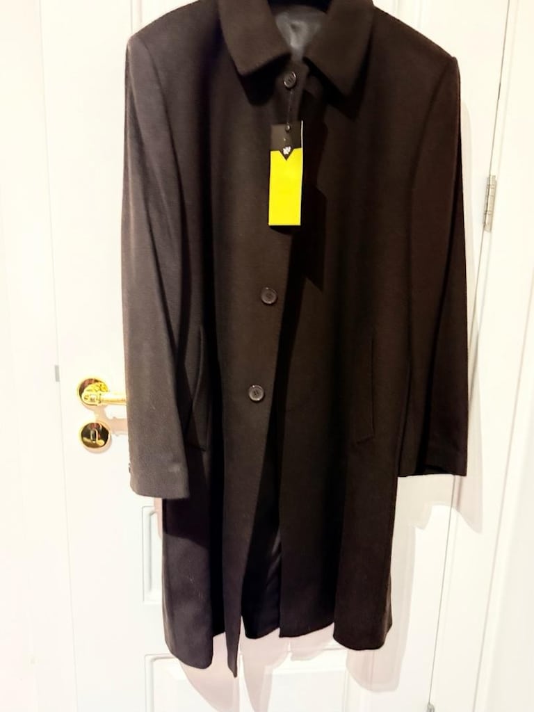 Crombie yeni etiketli %100 Kaşmir Erkek kahverengi Palto 52 Beden