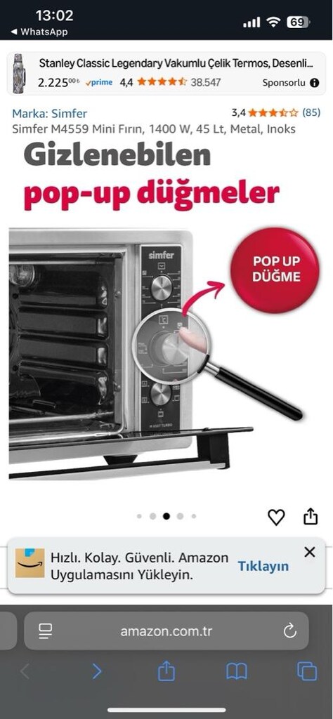 simfer mini fırın acil satılık - 2