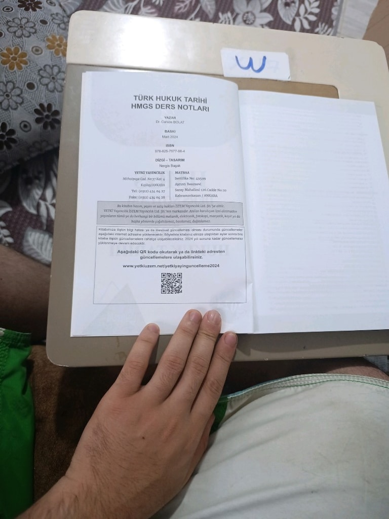 Satılık: 2024 HMGS Türk Hukuk Tarihi Ders Notları (Dr. Cahide Bolat)Hu - 2