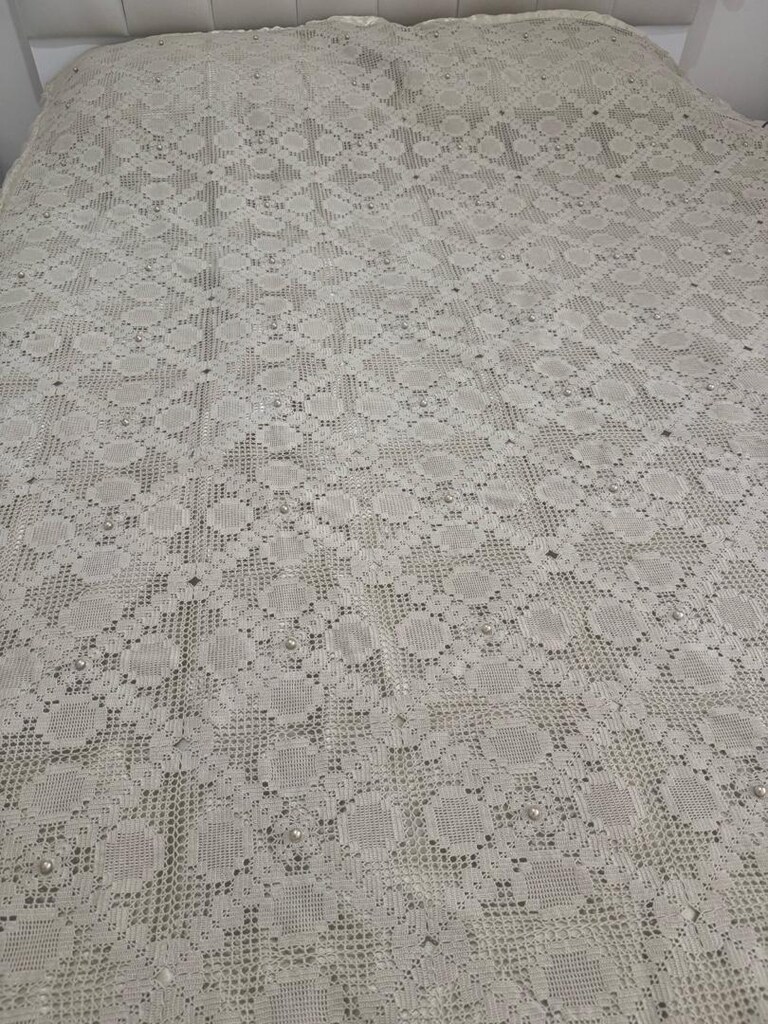 dantel çeyizlik yatak örtüsü - 5