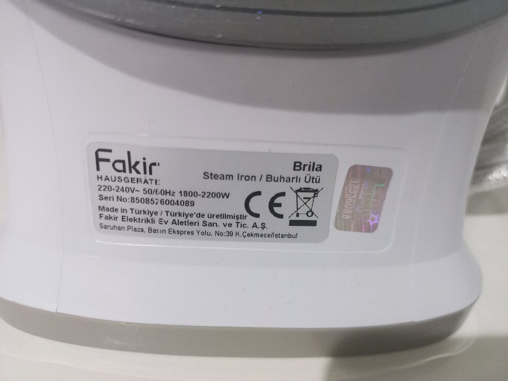 FAKİR BRİLA KAHVE RENGİ 2200 W BUHARLI ÜTÜ SERAMİK TABAN KİREÇ ÖNLEME - 3