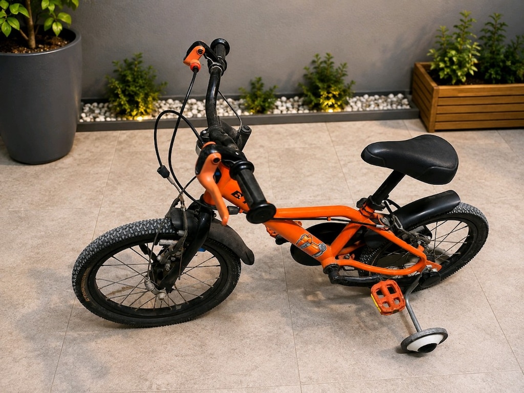 BTWIN 14 Jant Çocuk Bisikleti – Denge Tekerlekli – Turuncu - 2
