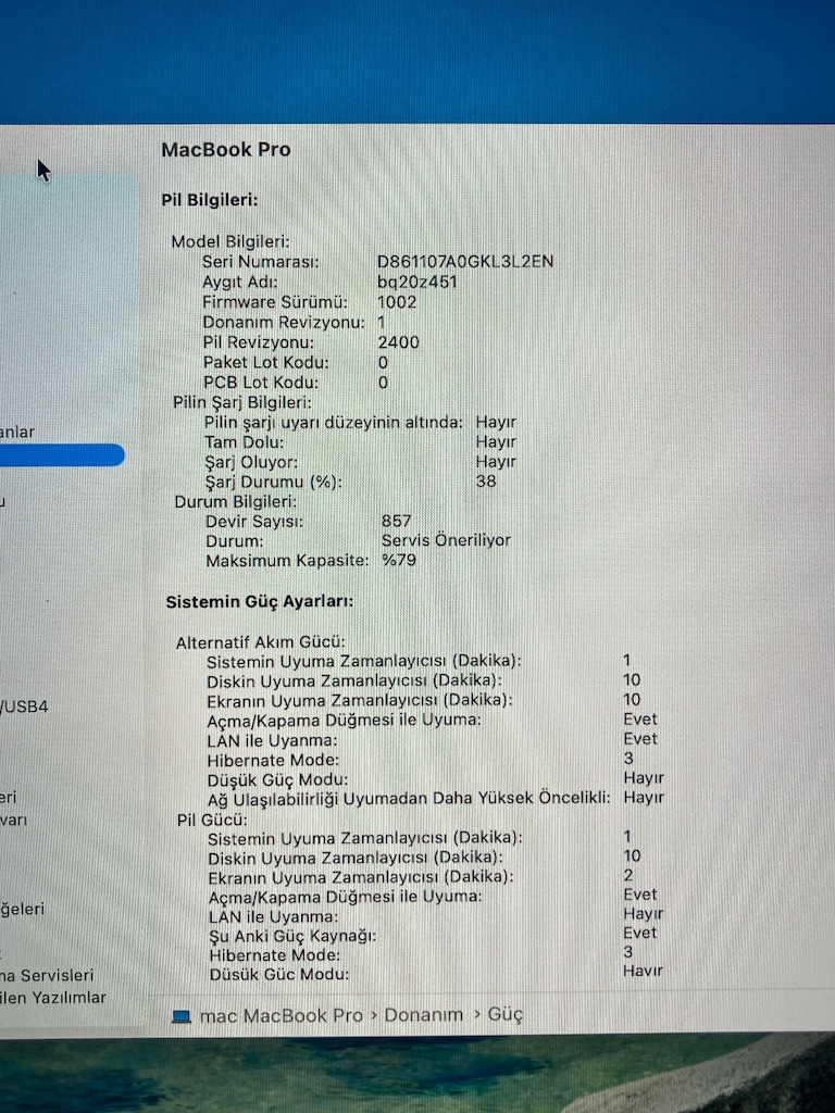 APPLE MACBOOK PRO M1 13'' 2020 SORUNSUZ A2338 - 4