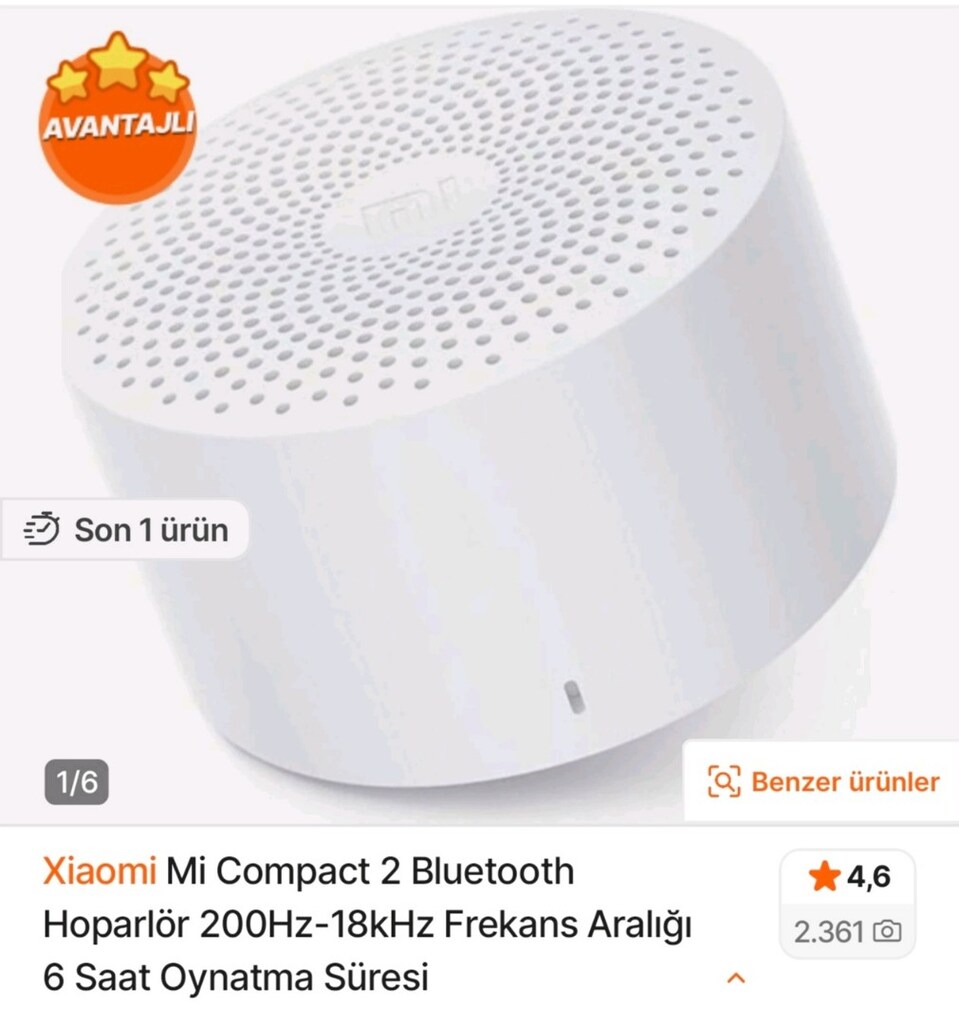 Xiaomi Mi Compact Mini Bluetooth Hoparlör - 2
