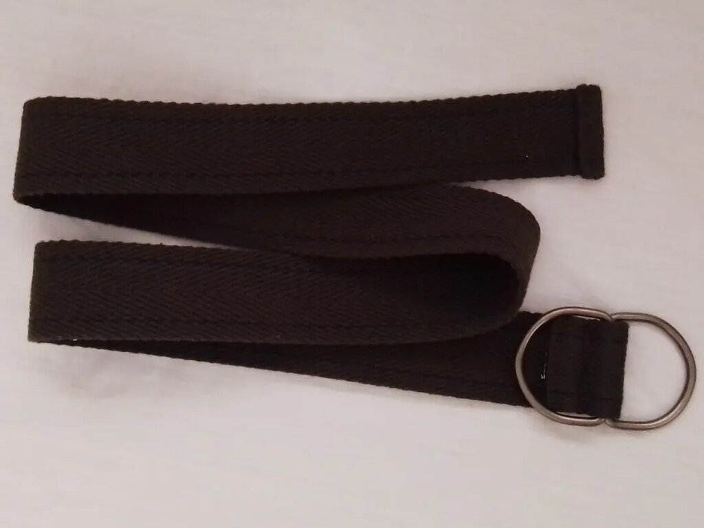 BLack Belt Erkek çift halkalı Kanvas Kemer - 4