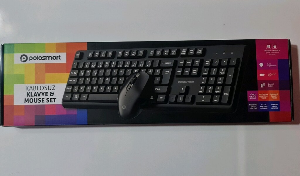 Polosmart PSK11 kablosuz klavye ve Mouse set. Sıfır kutusunda. - 15