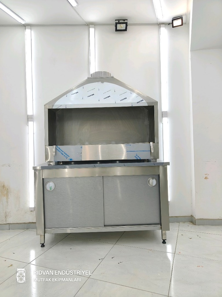 ocakbaşı mangal kömürlü ızgara ocak barbekü krom tezgah krom mangal - 14