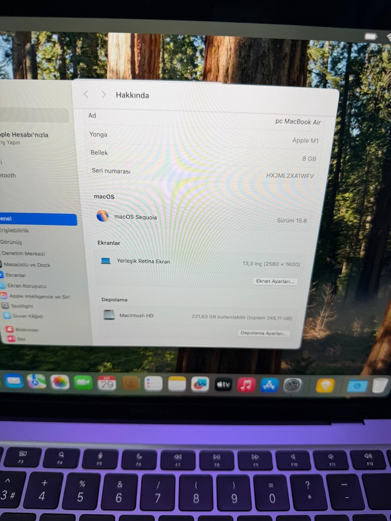 MacBook Air M1 13.3 8GB 256GB SG Faturalı Garantili - 3