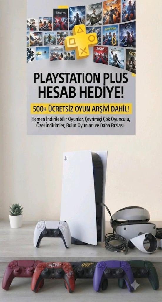 PlayStation VR2 ve PlayStation 5 dijital +ı 5 kol sınırsız oyun arşivi