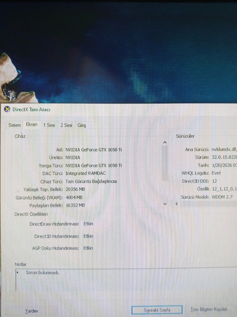 ASUS GTX 1050Tİ 4gb 128 bit SORUNSUZ TEMİZ - 4