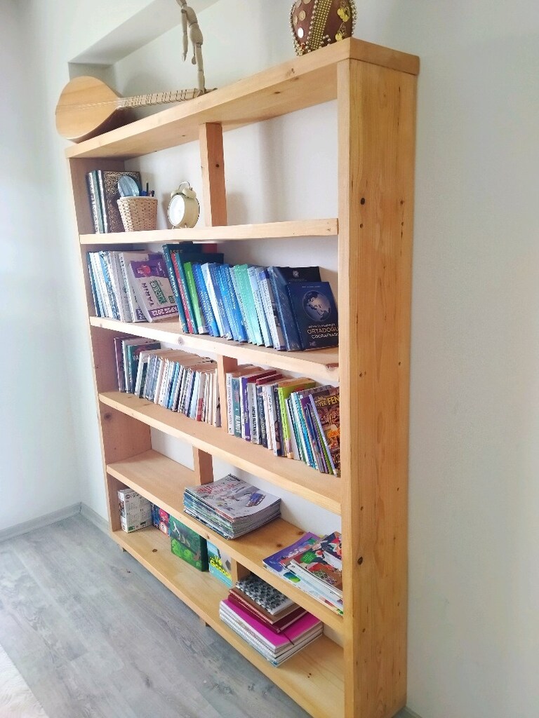 Özel Üretim Ahşap (Masif) Kitaplık Kütüphane - 8