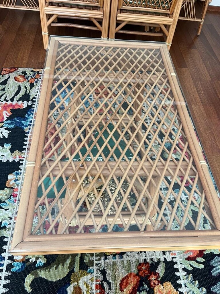 bambu yemek masası sandalyesi ve orta sehpası - 8