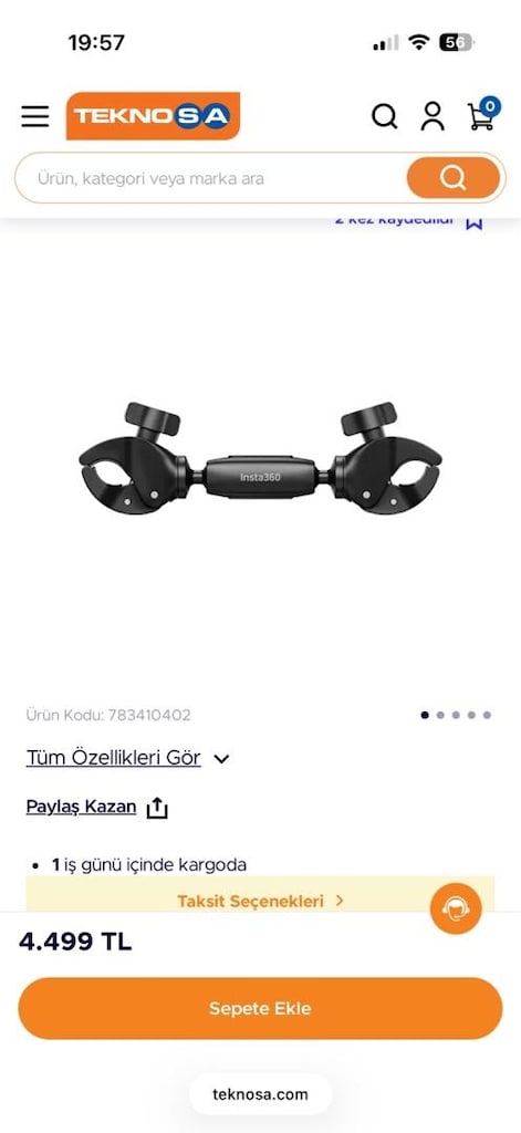 insta 360 gidon kelepçesi - 4