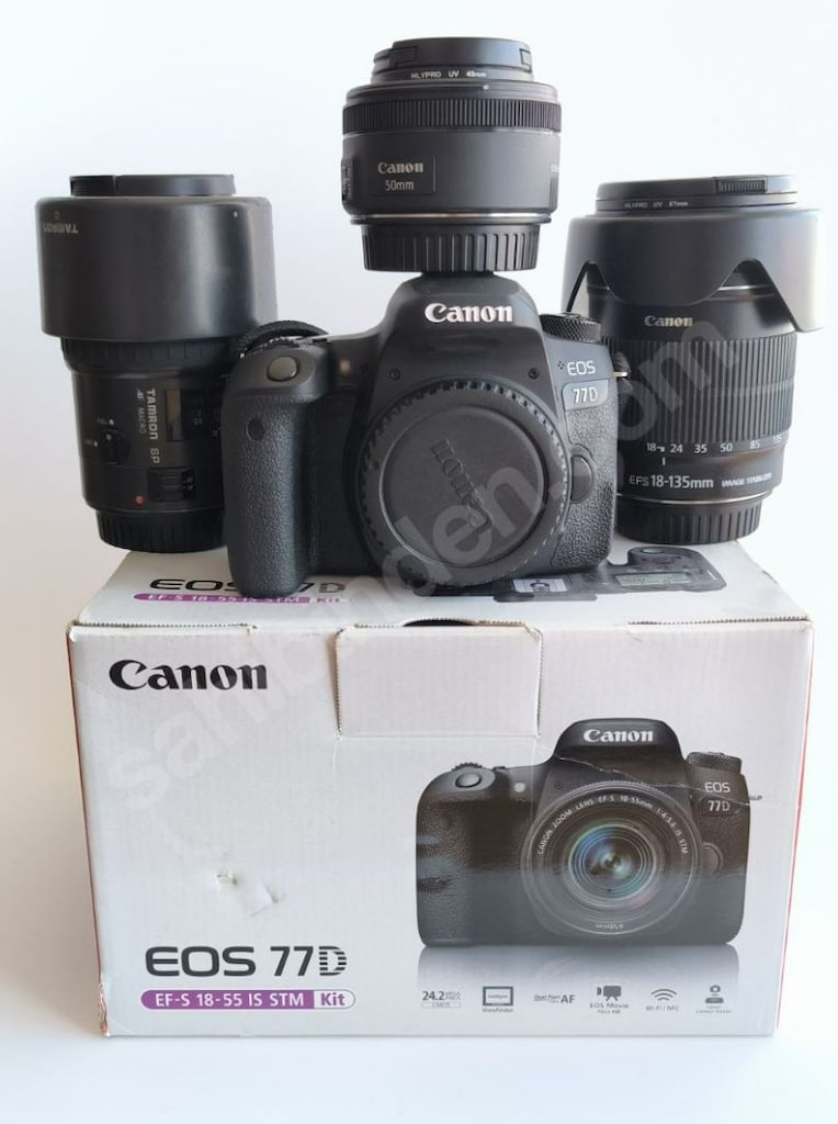 Canon EOS 77D Body + Canon 18-135mm IS Lens