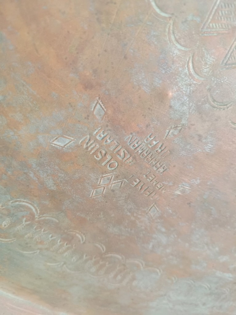 bakır sini antika - 5