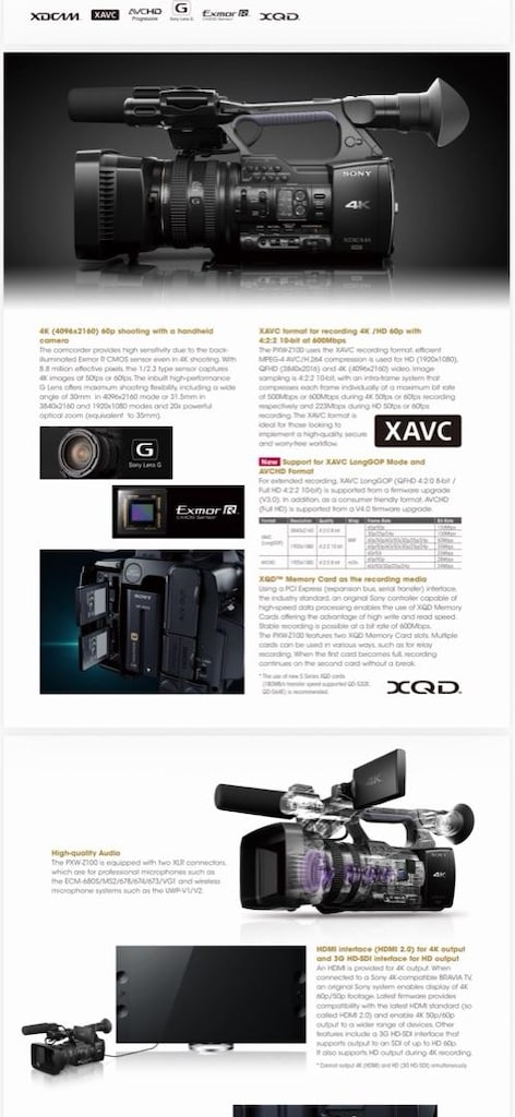 Sony PXW-Z100 4K Profesyonel Kamera - 5