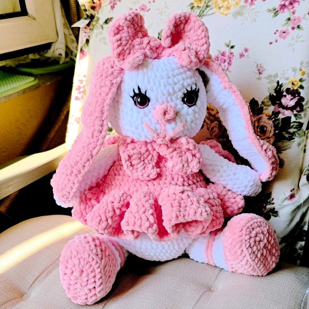 Amigurumi tavşan 50 cm oyun ve uyku arkadaşı - 2