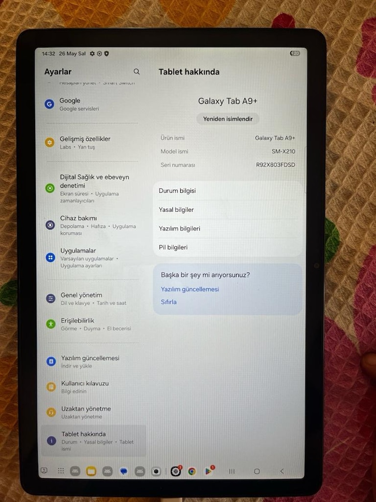 Temiz Samsung Galaxy Tab A9 Plus(11 inç - 64 GB) - Kusursuz Performans - 8