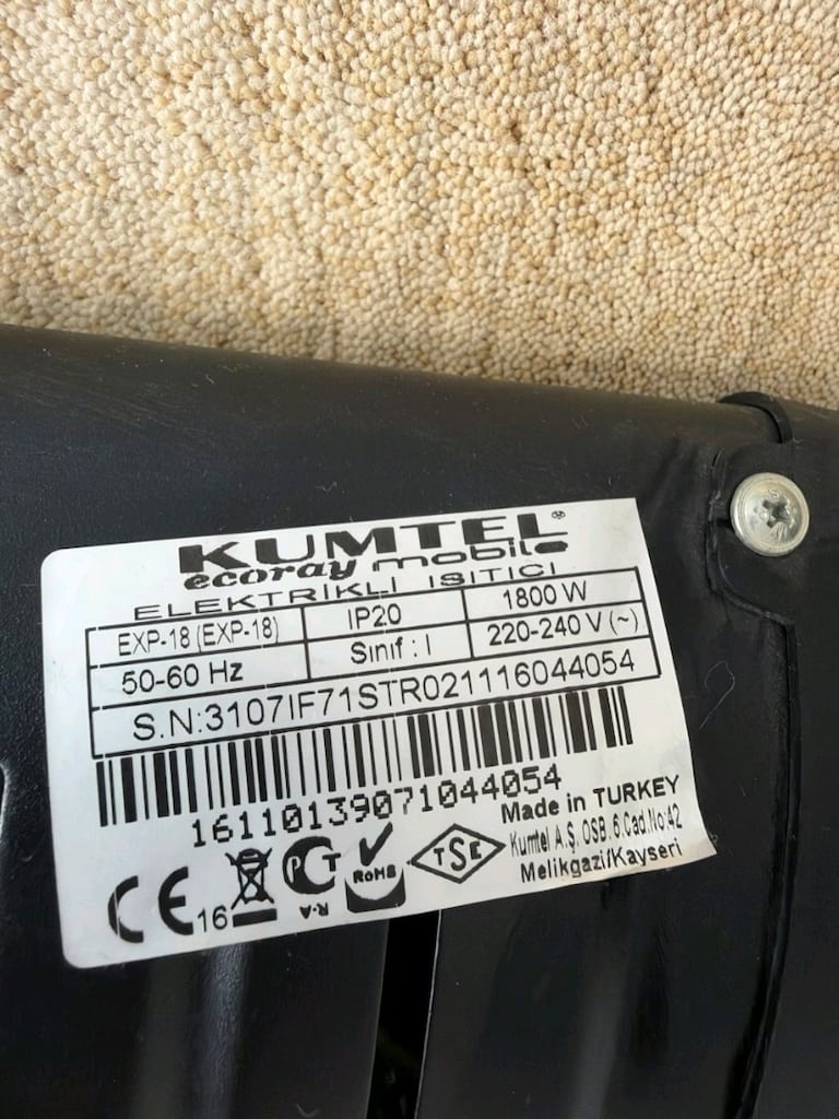 Elektrikli Isıtıcı \ ufo Kumtel Ecoray 1800W - 3