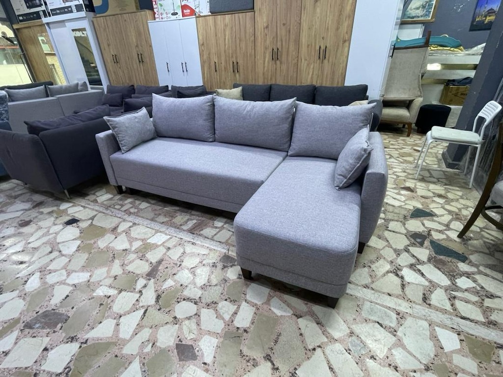 ENZA HOME SMART KÖŞE L KOLTUK YATAKLI BAZALI SIFIR KUMAŞ 240/145 - 3