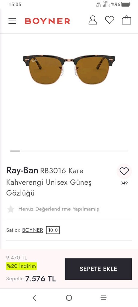 RAY-BAN GÜNEŞ GÖZLÜĞÜ UV400 RB3016 - 11