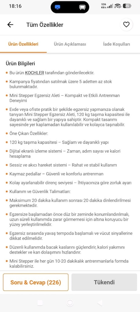 Mini stepper Egzersiz Aleti - 11