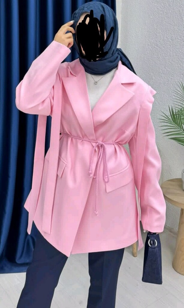 Kuşaklı blazer ceket