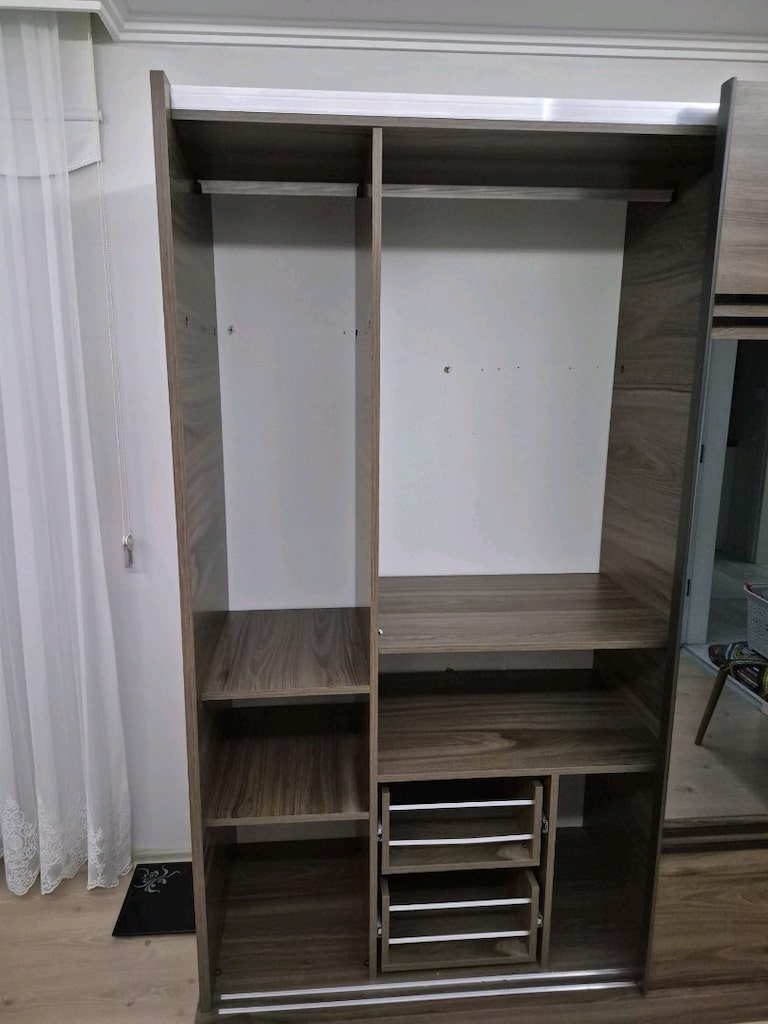 aynalı sürgülü gardırop/gardırop/gardolap/elbise dolabı/yatak odası - 8