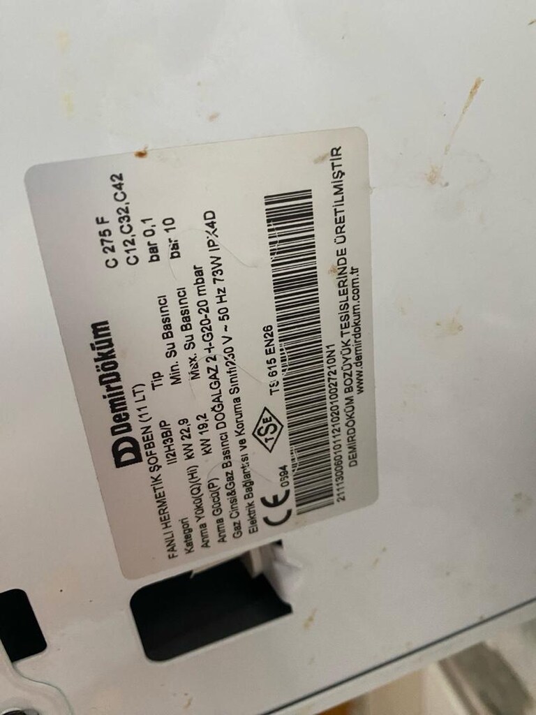 demirdöküm compact şofben yeni - 2