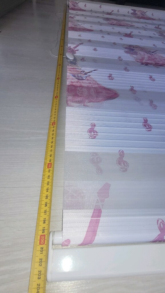 En 215cm - Boy 205cm Prenses desenli Kız çocuk odası zebra perde - 6