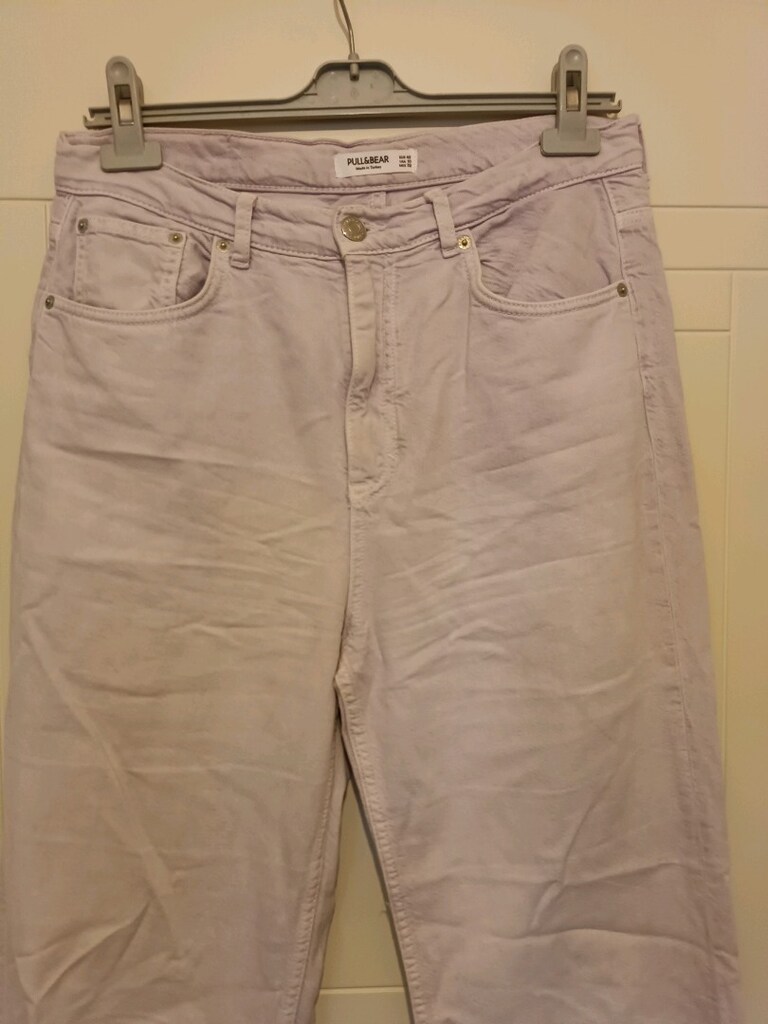 42 beden,PUUL&BEAR Marka,erkek pantolon,çok açık lila eskitme renginde - 6