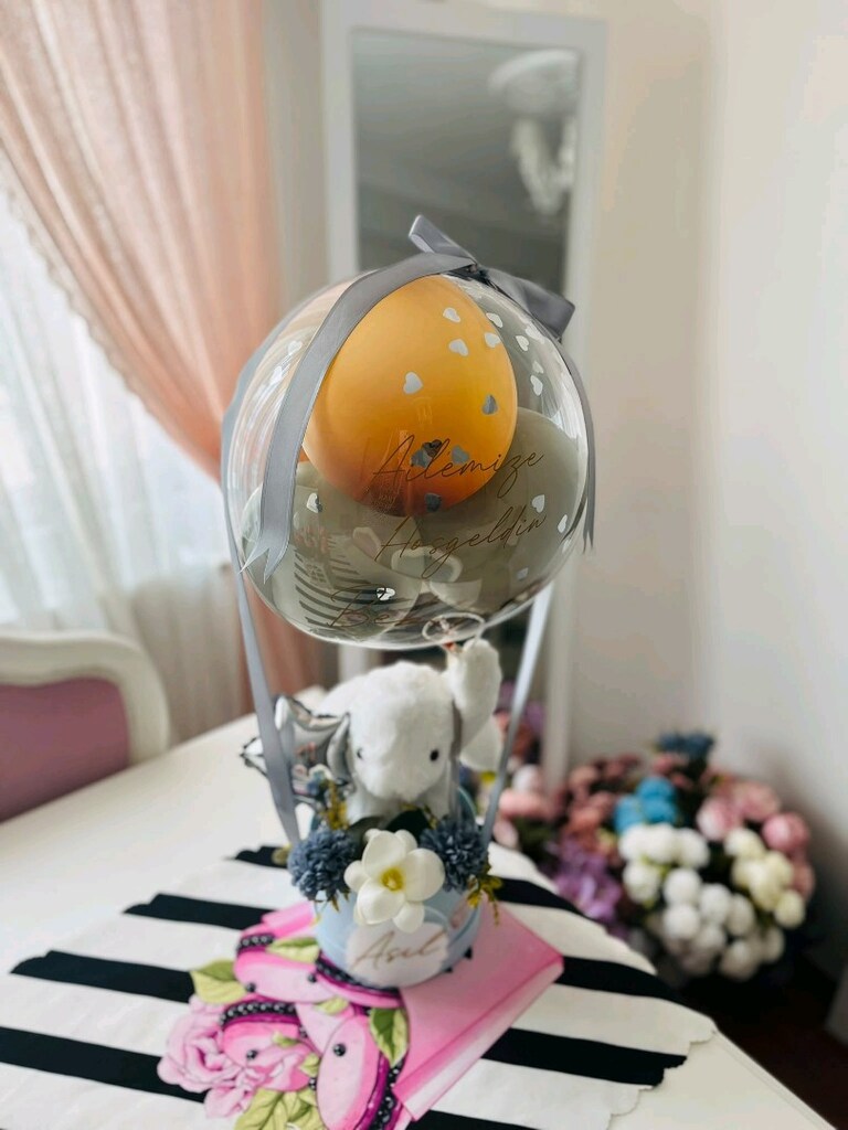 peluş tavşan ,balon içinde tavşan hediyelik ürünler - 7
