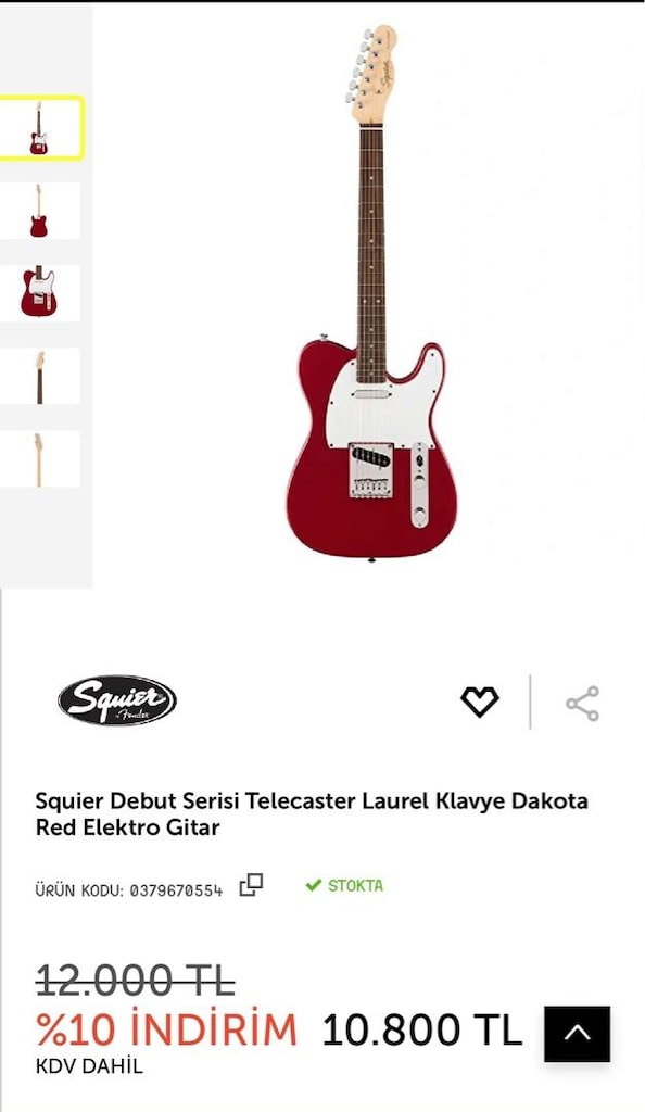 Sıfır / Squier Elektro Gitar + Kozmos Amfi + İbanez Kablo (Başlangıç) - 8