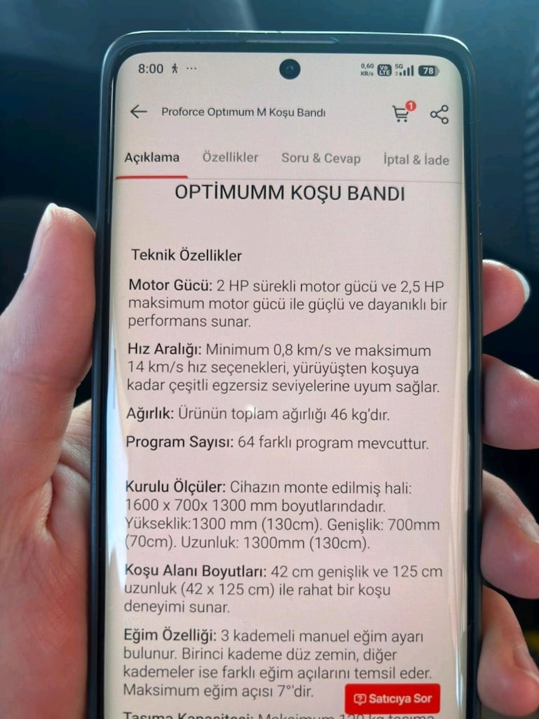 hiç kullanılmamış 8 aydır boşta bekleyen koşu bandı - 6
