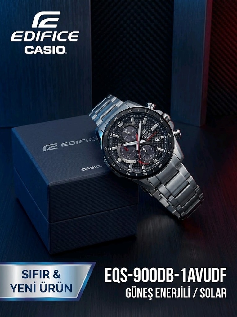Casio Edifice EQS-900DB-1AVUDF Güneş Enerjili (Solar) Erkek Kol Saati - 4