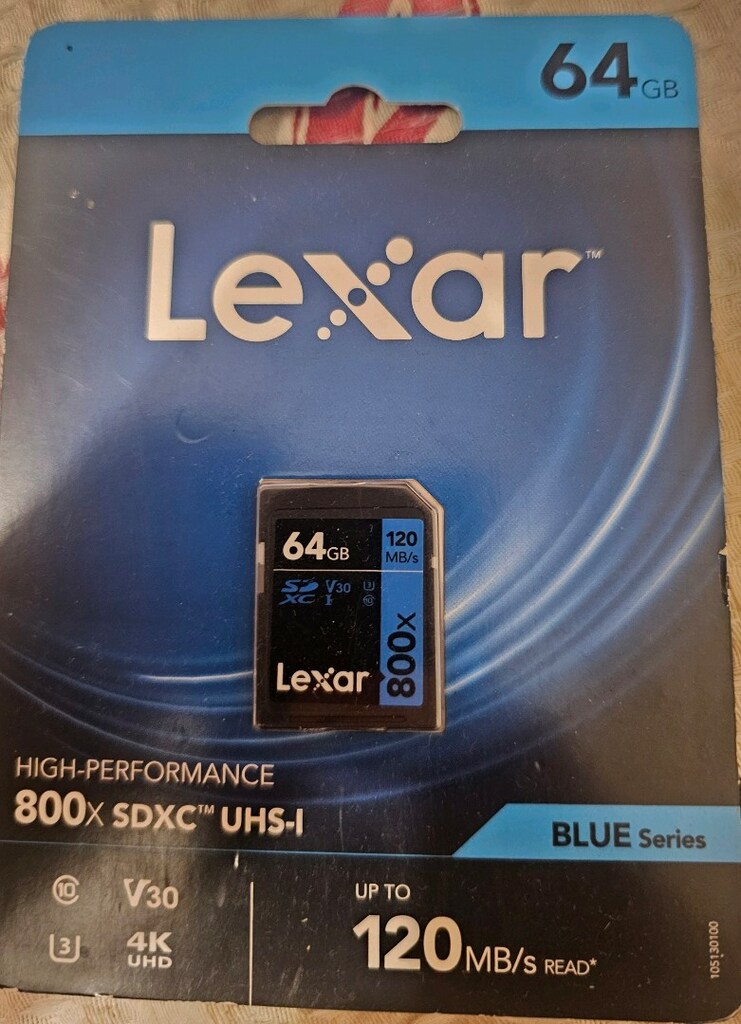 64GB SDXC UHS-I V30 120MB/s Hafıza Kartı 4K Uyumlu Sıfır