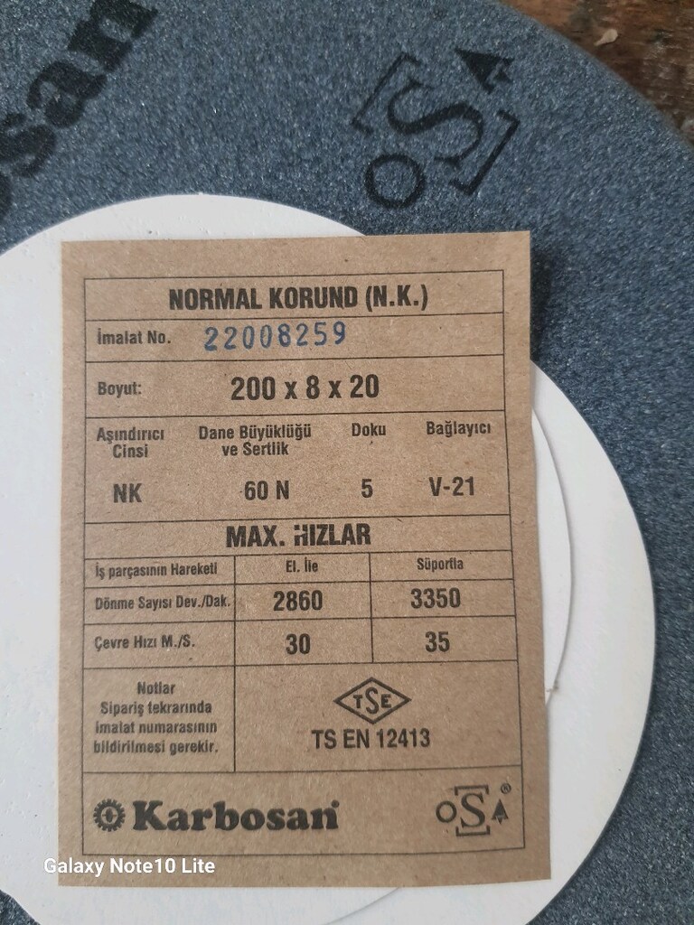 Karbosan 200x8x20 nk60 Testere Taşı - 3