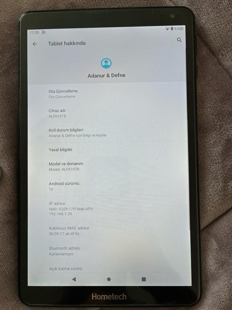 Hometech Alfa 10TB 10.1” 4GB RAM 64GB Tablet Temiz - 5