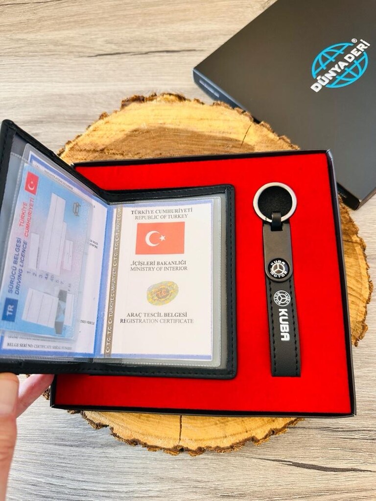 Kuba Motor Ruhsat Kabı Cüzdanı ve Anahtarlık - 4