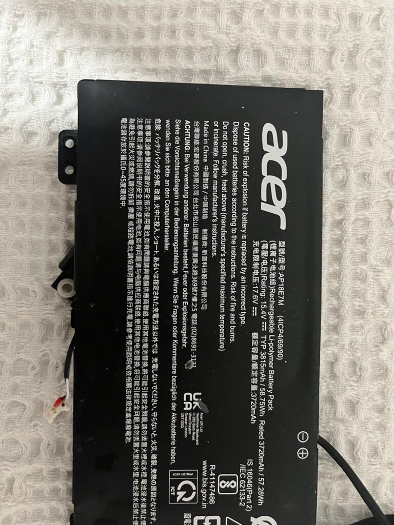Acer N20C3 PH317-54 N18C3 AN515-43 AP18E7M Orijinal Batarya 2.el - 4