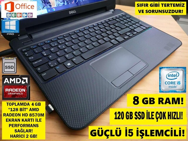 SIFIR GİBİ SÜPER FİYATA GÜÇLÜ İ5! +8GB RAM! +120GB SIFIR SSD! +8570M!