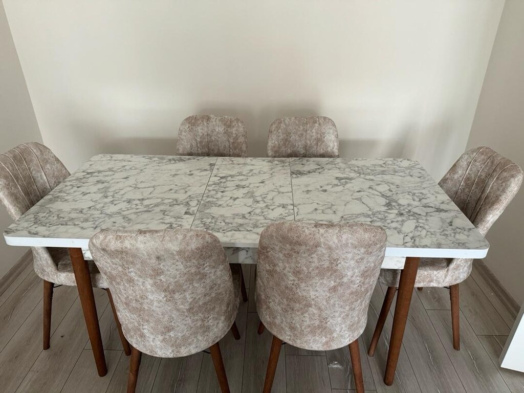 YEMEK MASASI SET HALİNDE 1 MASA 6 SANDELYE KAMPANYALI ÜRÜN - 2
