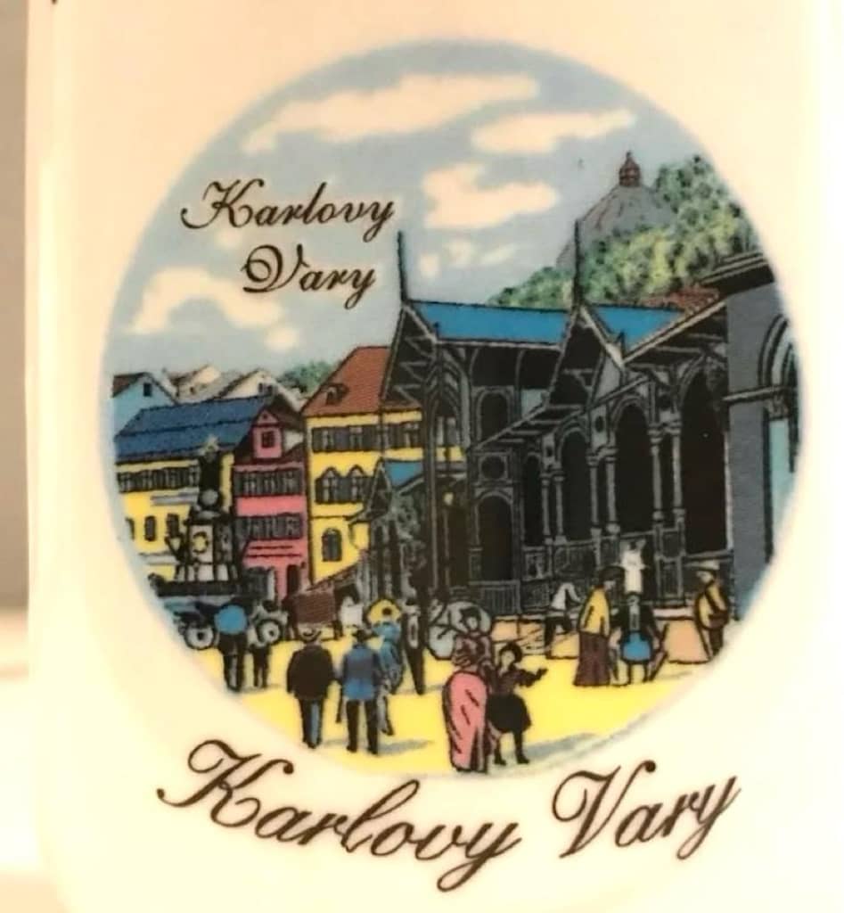 Çekoslavak Karlovy Vary Porselen Şifalı Su Bardağı & Sodalık - 7