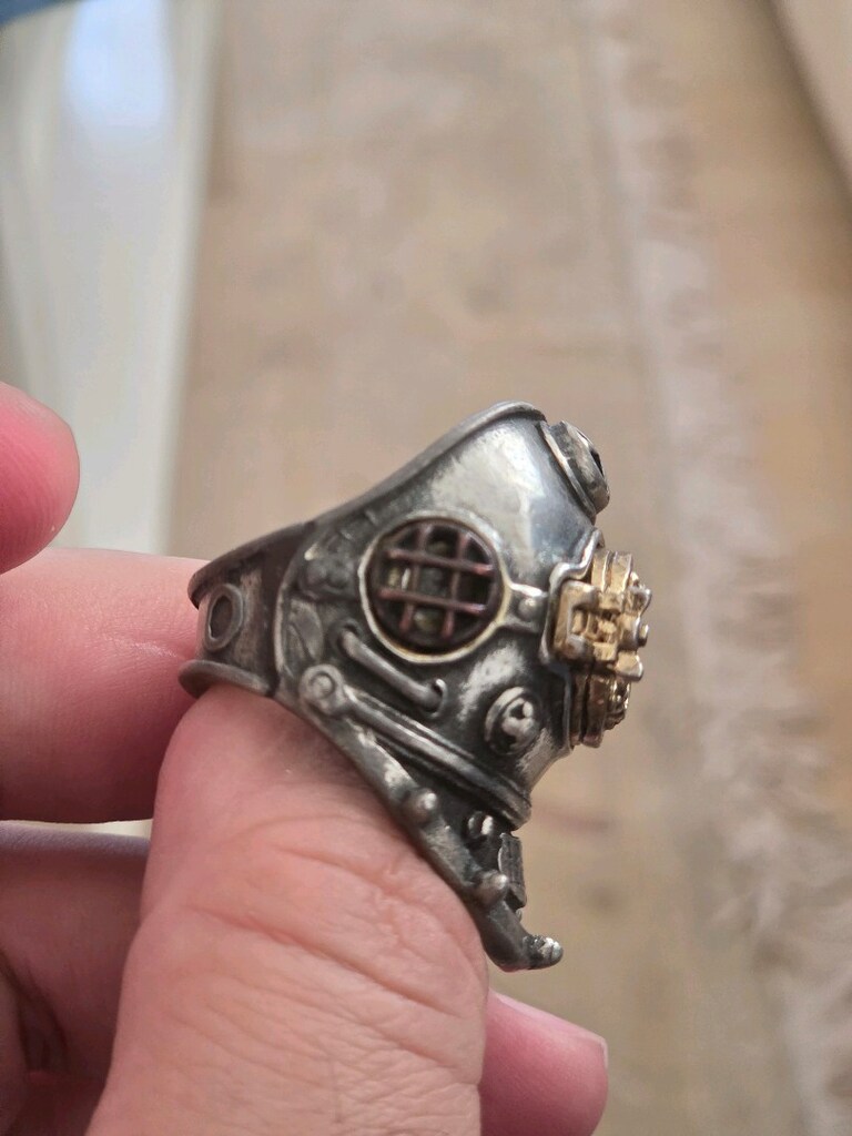 Helmet Dalış Başlığı gotik yüzük. "Alchemy Carta England" - 5