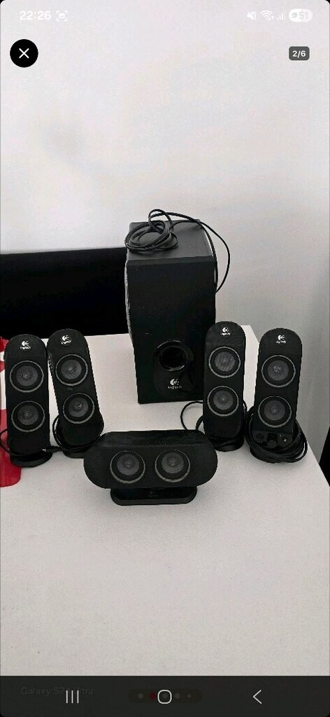 logitech 5+1 ses sistemi sorunsuz calisir durumundadir. - 2