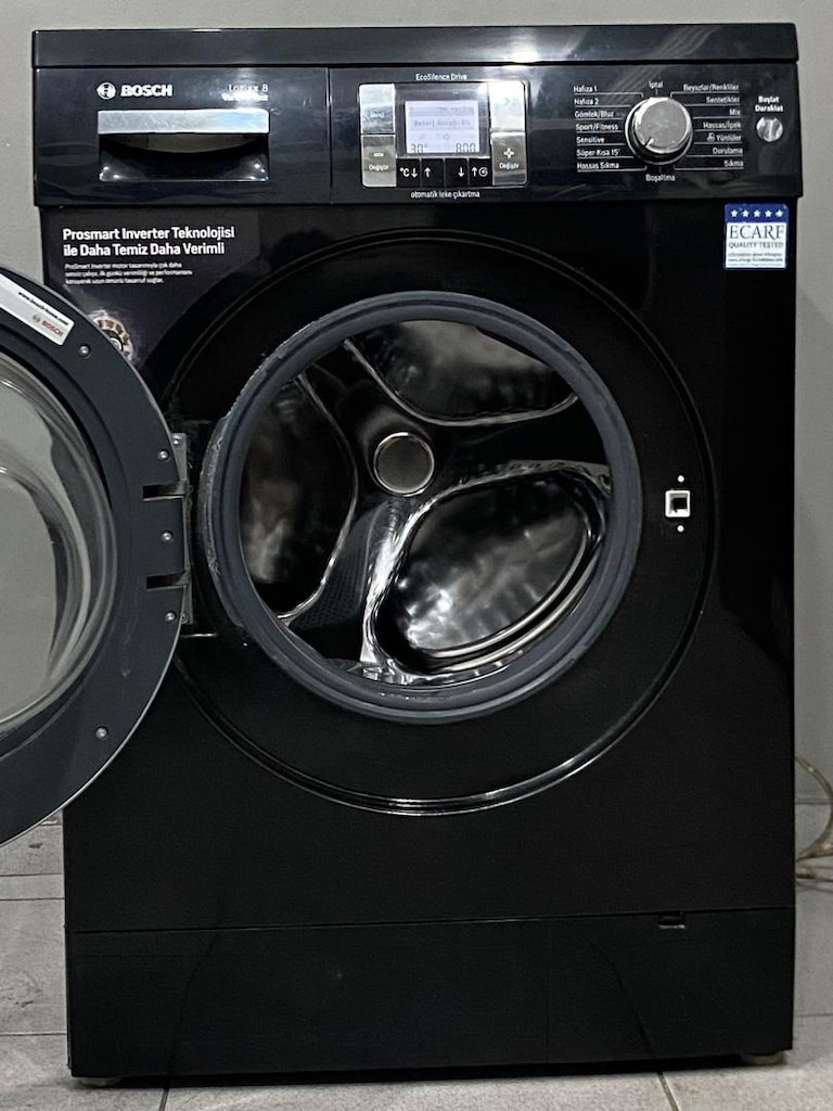 BOSCH 8 KG SİYAH ÇAMAŞIR MAKİNESİ SORUNSUZ HEMEN TESLİM - 4