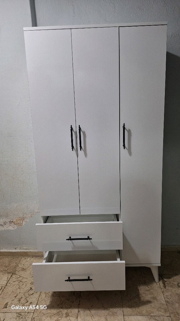 3 KAPAKLI ELBİSE DOLABI GARDIROP - 2