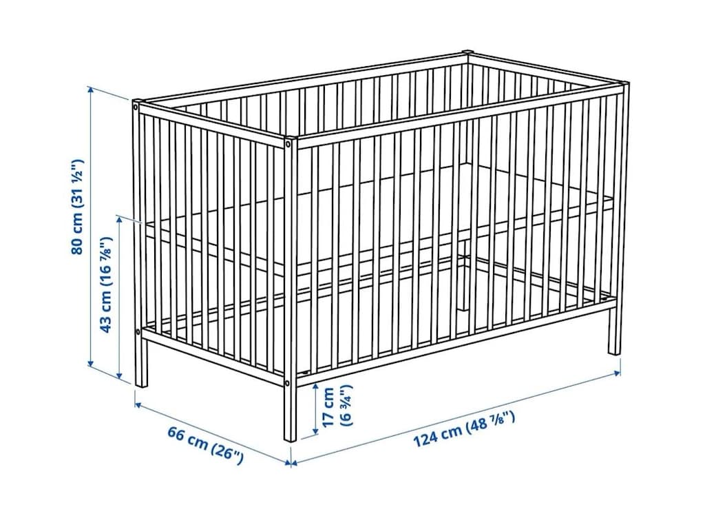 IKEA SNIGLAR bebek karyolası ve yatağı - 3